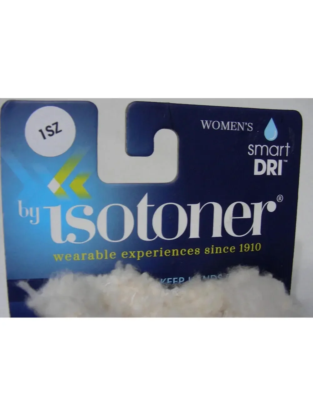 Isotoner Winter Mittens Smart Dry Fleece Lined One Size Blue Black Striped - Picture 3 of 3